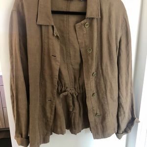 Vintage THE LIMITED green cargo linen jacket